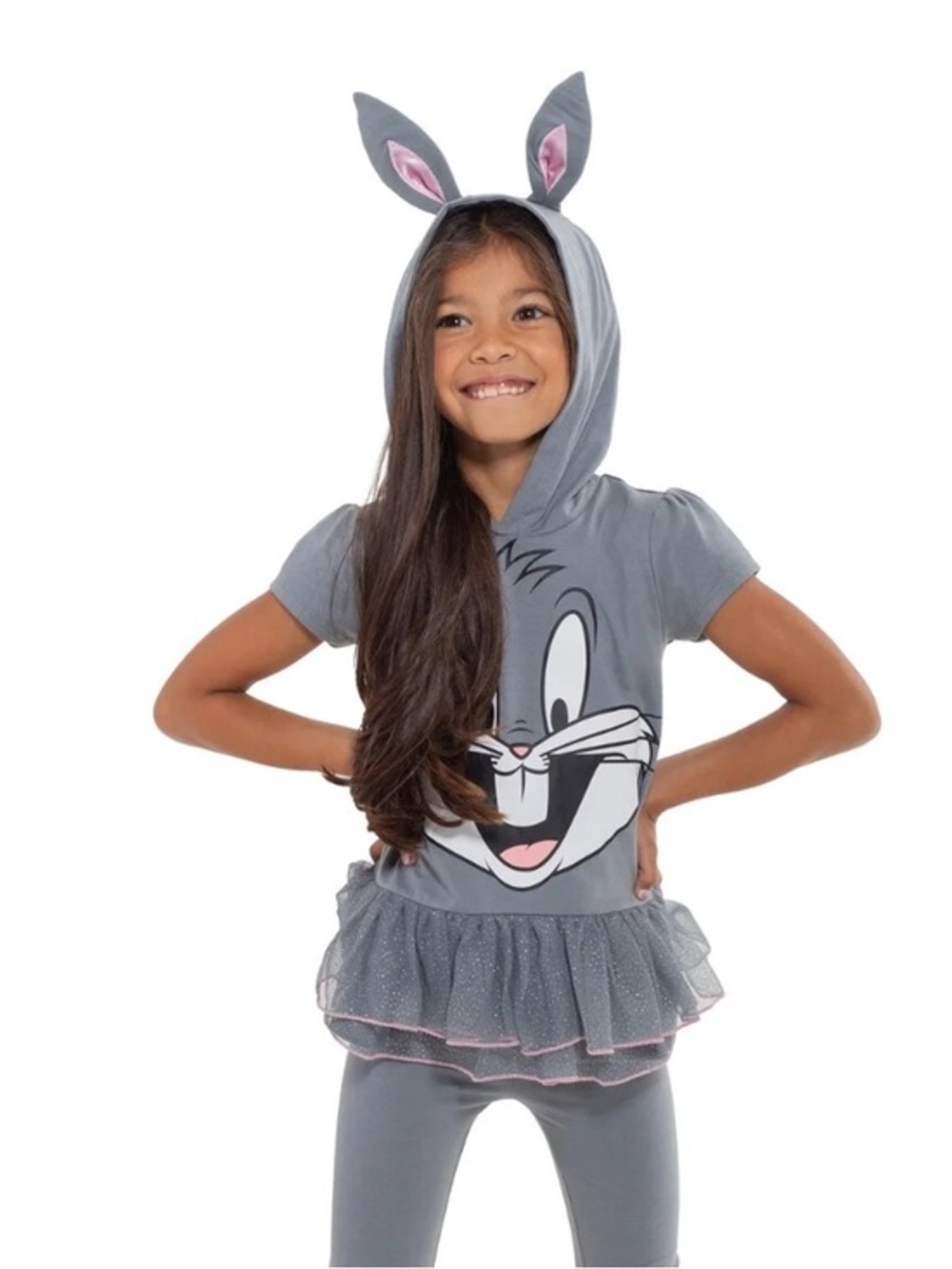 LOONEY TUNES Bugs Bunny Toddler Girls Halloween T-Shirt Dress size 6-6X